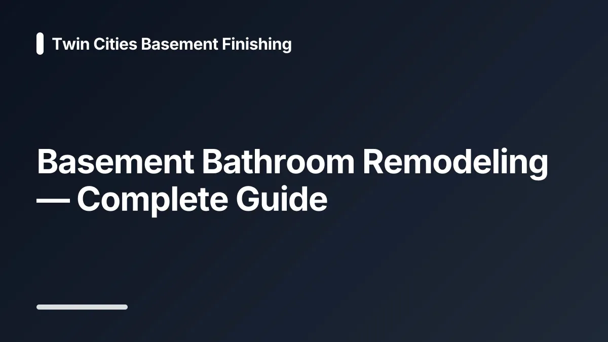 basement bathroom remodel